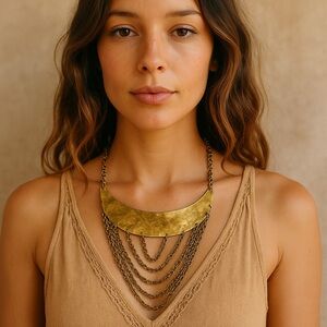 Elegant Gold Statement Necklace